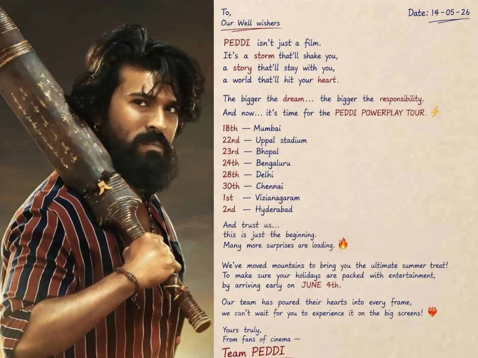 Ram Charan's Peddi Launches Pan-India Blitz With Strategic IPL Tie-Up