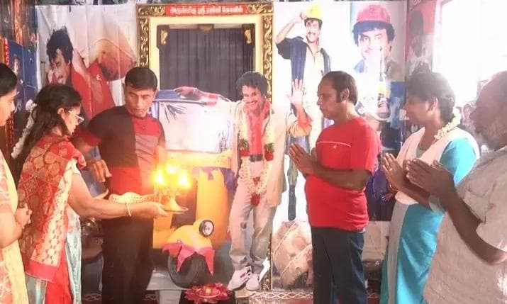 Rajinikanth Temple in Madurai Honors Auto Drivers with Special Basha-Themed May Day Event