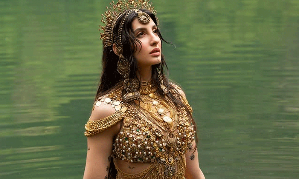 Nora Fatehi's Golden Goddess Avatar Blends Desi Traditions with Moroccan Heritage