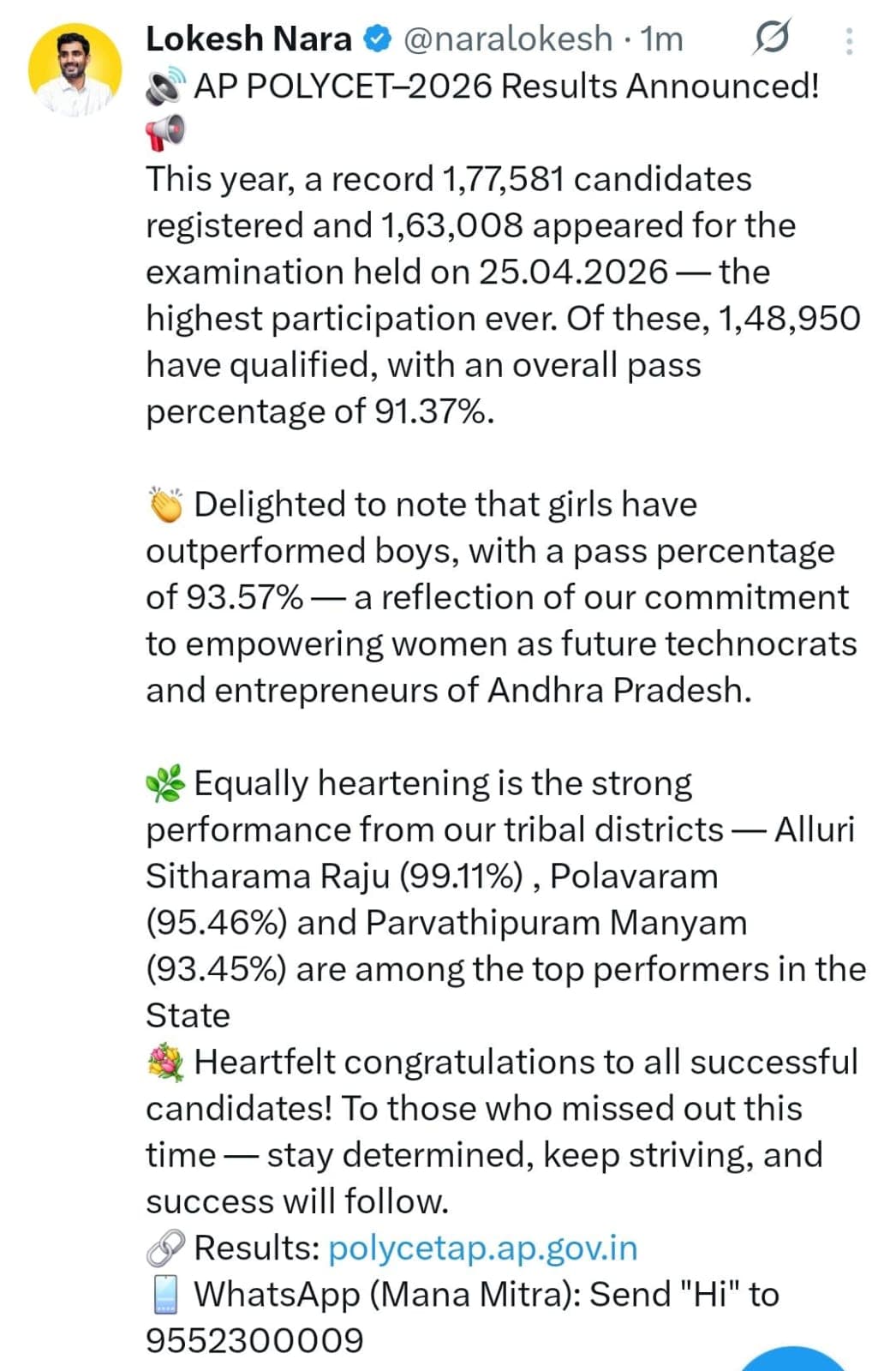 AP POLYCET Results Show Record Turnout, But This Isn't Cinema News
